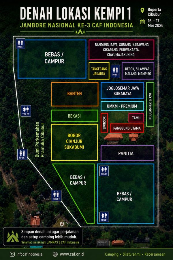 Denah Lokasi JAMNAS 3 CAF INDONESIA
